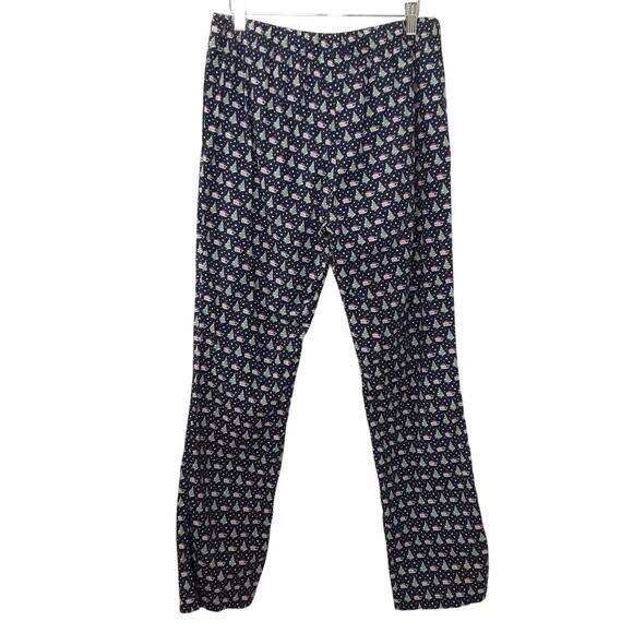 Vineyard Vines Flannel Pajama Pants Christmas Whales Santa Whale Mens Small Blue - Picture 2 of 9